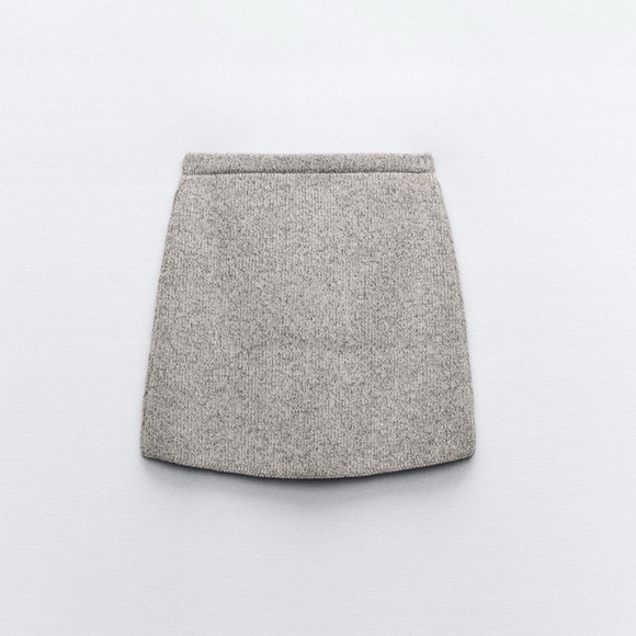BASIC WOOL BLEND KNIT MINI SKIRT - Picture 8 of 9